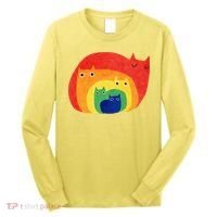 Rainbow Art Retro Cats Long Sleeve Shirt thumb 0
