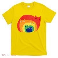 Rainbow Art Retro Cats T-Shirt thumb 0