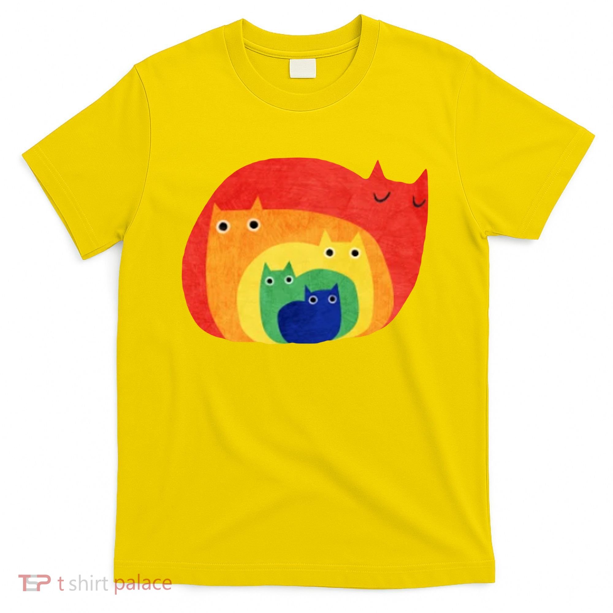 Rainbow Art Retro Cats T-Shirt