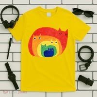 Rainbow Art Retro Cats T-Shirt thumb 5