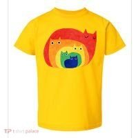 Rainbow Art Retro Cats Toddler T-Shirt thumb 0