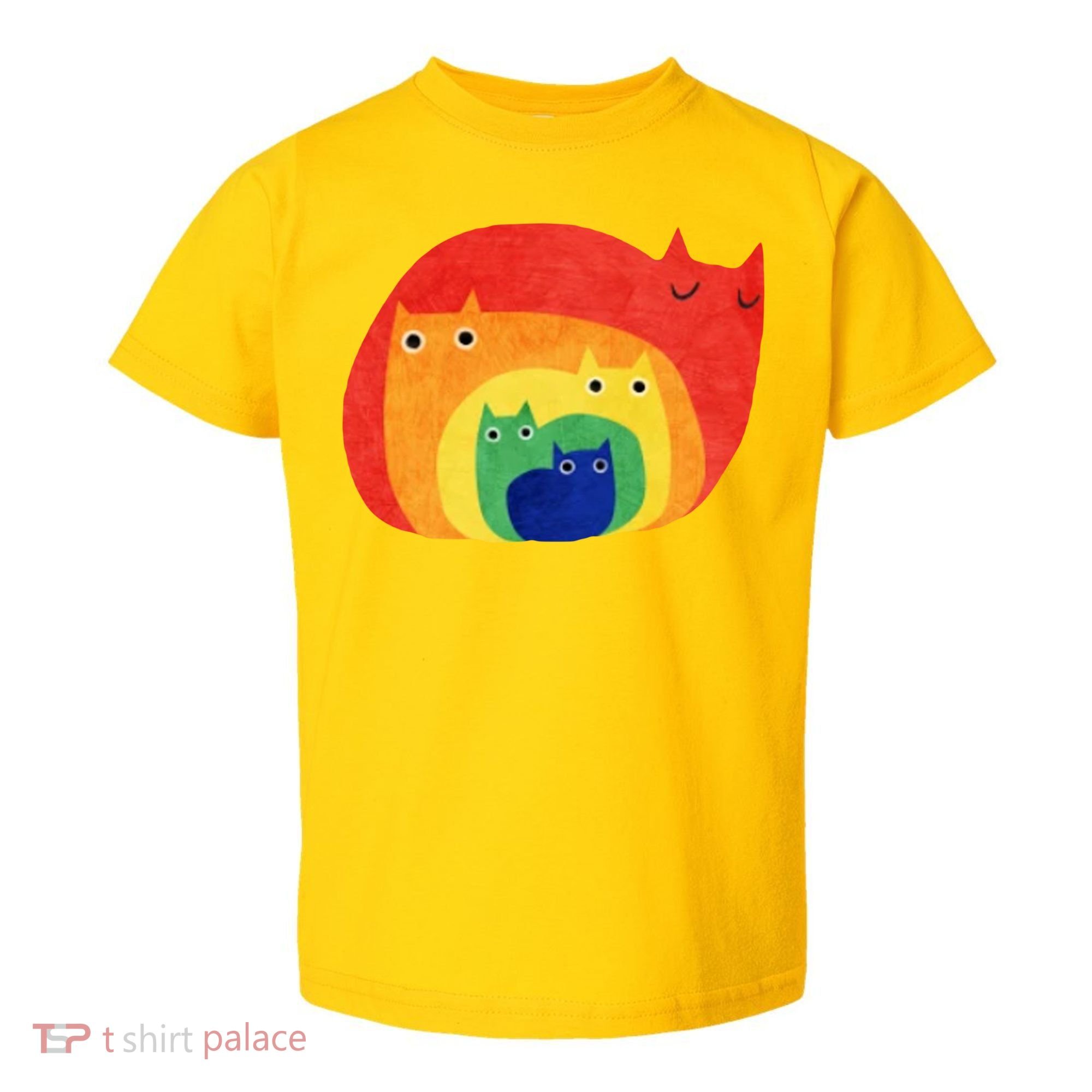 Rainbow Art Retro Cats Toddler T-Shirt