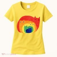 Rainbow Art Retro Cats Women's T-Shirt thumb 0
