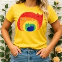 Rainbow Art Retro Cats Women's T-Shirt thumb 2