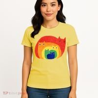 Rainbow Art Retro Cats Women's T-Shirt thumb 4