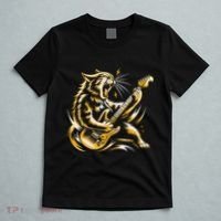 Rock And Roll Cat Electric Guitar T-Shirt thumb 5