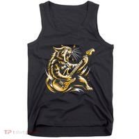 Rock And Roll Cat Electric Guitar Tank Top thumb 0