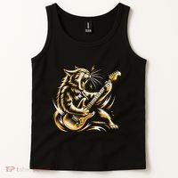 Rock And Roll Cat Electric Guitar Tank Top thumb 2