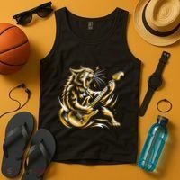 Rock And Roll Cat Electric Guitar Tank Top thumb 4