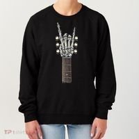 Rock And Roll Guitar Skeleton Hand Women's Sweatshirt thumb 0