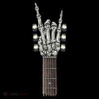 Rock And Roll Guitar Skeleton Hand Bucket Hat thumb 4