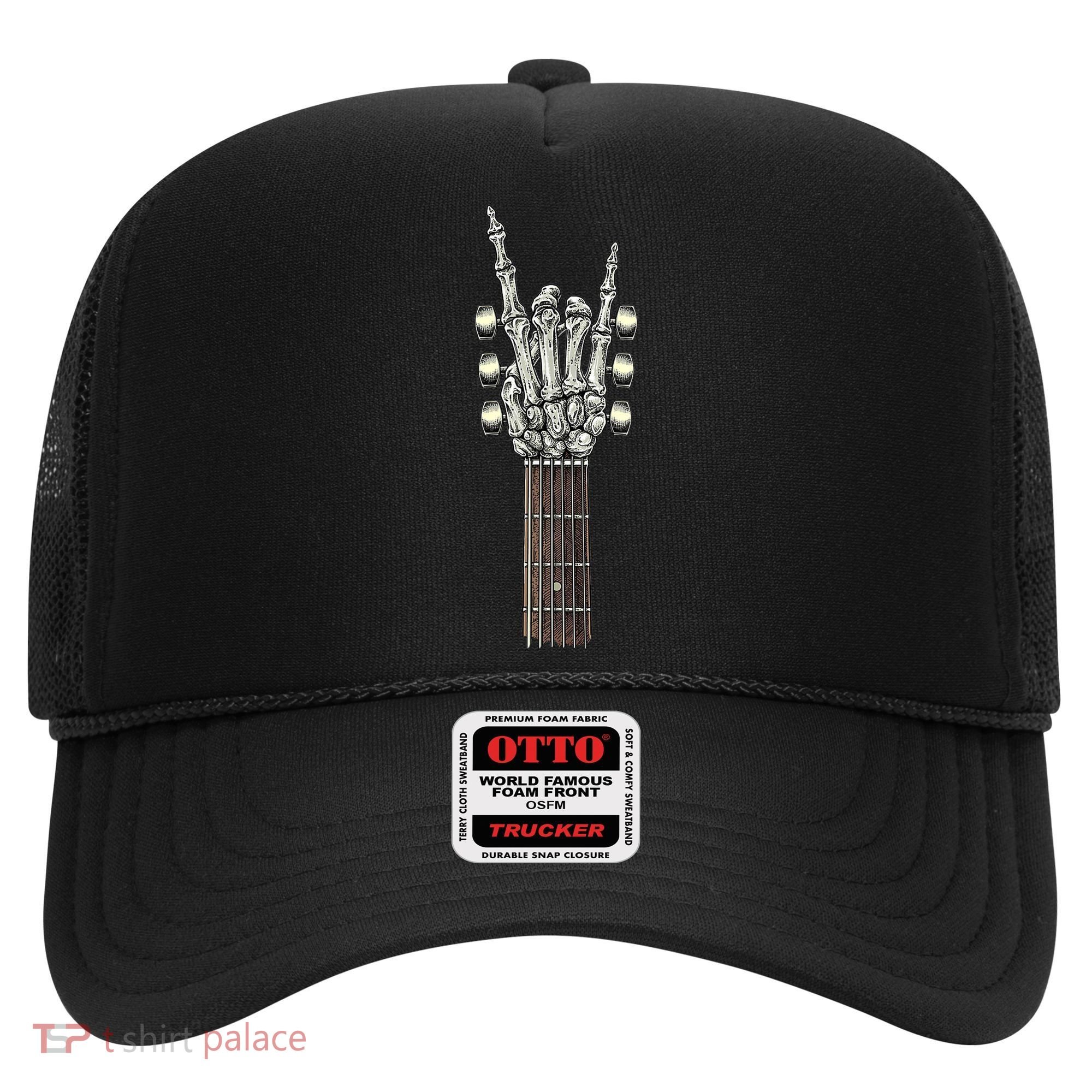 Rock And Roll Guitar Skeleton Hand Hat