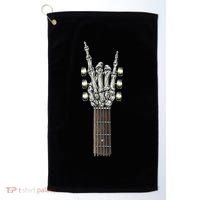 Rock And Roll Guitar Skeleton Hand Golf Towel thumb 0