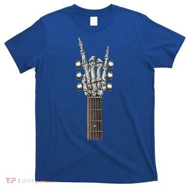 Rock And Roll Guitar Skeleton Hand T-Shirt