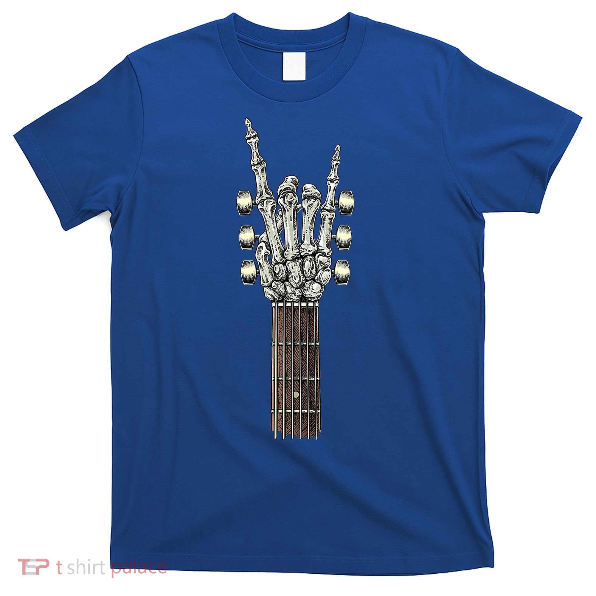 Rock And Roll Guitar Skeleton Hand T-Shirt