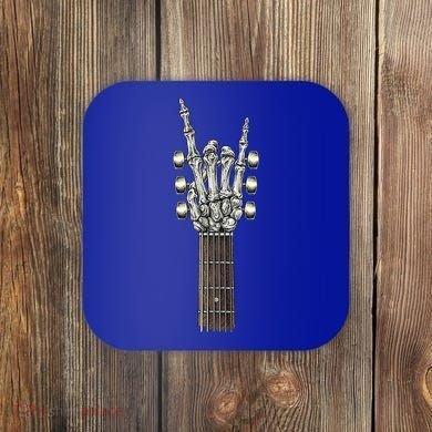 Rock And Roll Guitar Skeleton Hand Coaster