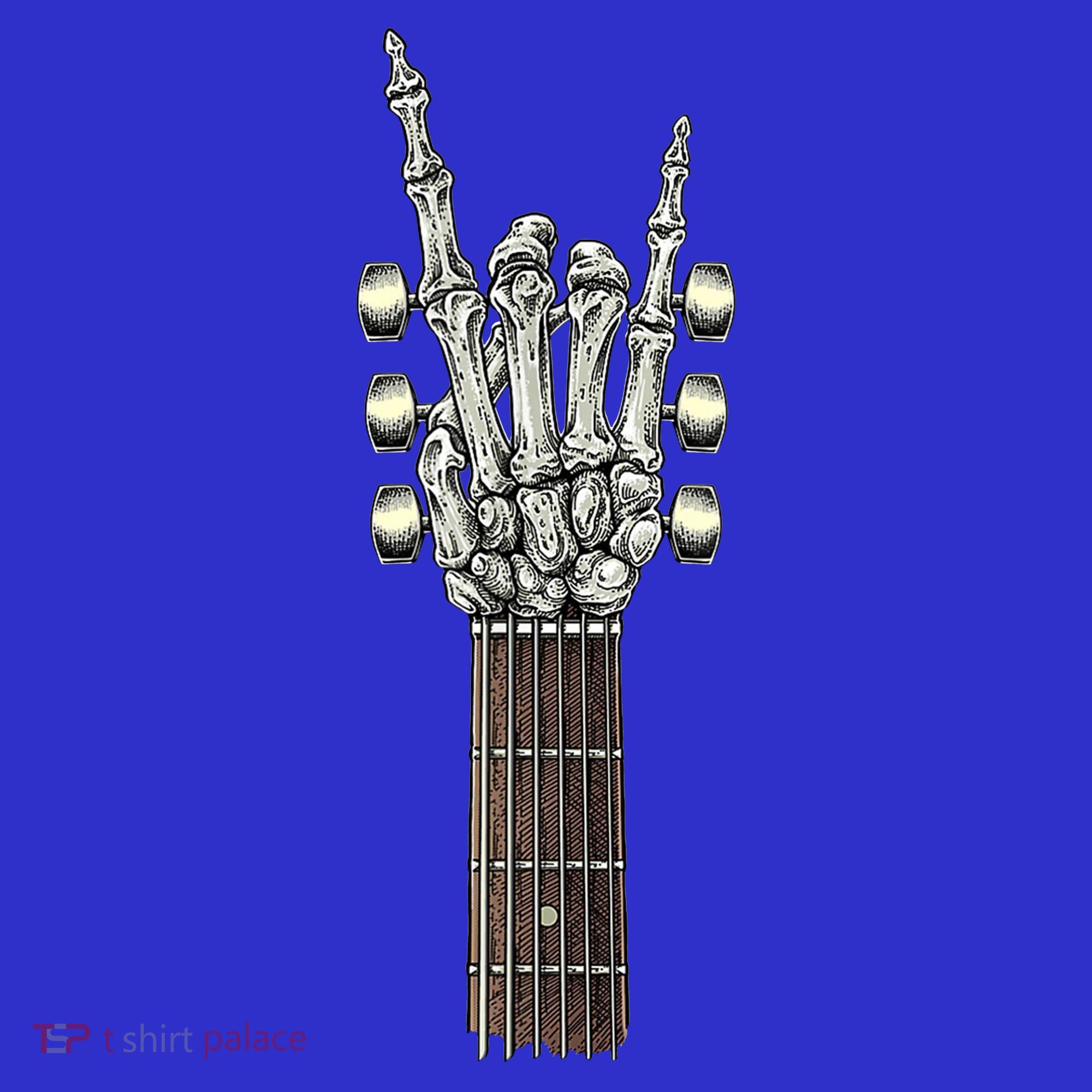 Rock And Roll Guitar Skeleton Hand Mousepad