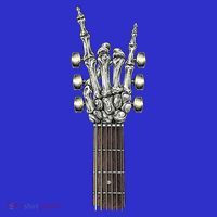 Rock And Roll Guitar Skeleton Hand Toddler Hoodie thumb 2
