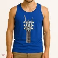 Rock And Roll Guitar Skeleton Hand Tank Top thumb 3