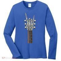 Rock And Roll Guitar Skeleton Hand Women's Long Sleeve Shirt thumb 0