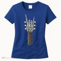 Rock And Roll Guitar Skeleton Hand Women's T-Shirt thumb 0