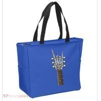 Rock And Roll Guitar Skeleton Hand Tote Bag thumb 2