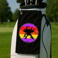 Retro Axolotl Golf Towel thumb 2