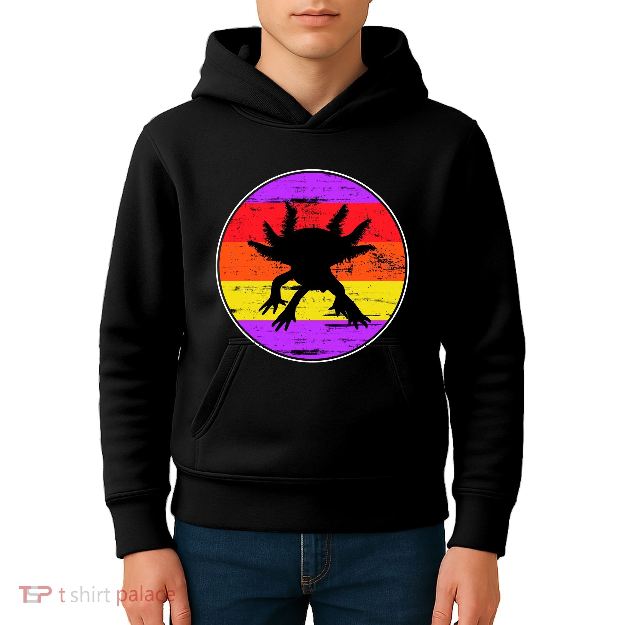 Retro Axolotl Kids Hoodie