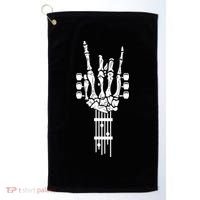 Rock And Roll Punk Rock Band Concert Guitar Accessories Gift Golf Towel thumb 0
