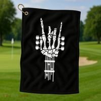Rock And Roll Punk Rock Band Concert Guitar Accessories Gift Golf Towel thumb 1