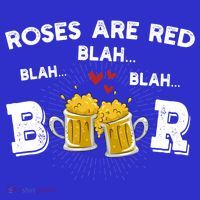 Roses Are Red Blah Beer Funny Valentines Day Ing Meaningful Gift Visor thumb 3