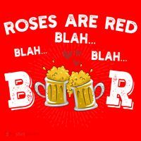 Roses Are Red Blah Beer Funny Valentines Day Ing Meaningful Gift Santa Hat thumb 1