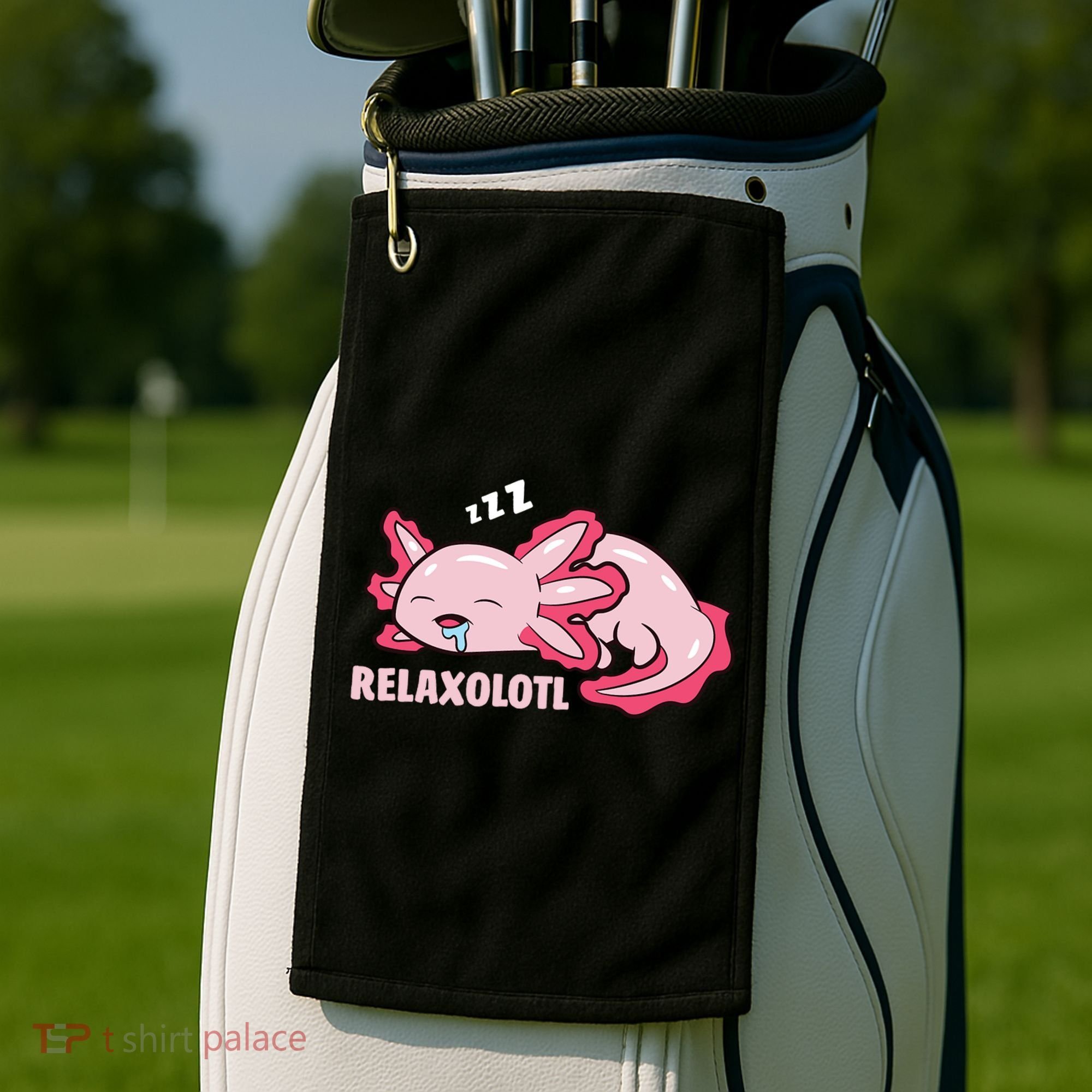 Relaxolotl Axolotls Golf Towel