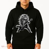 Rock And Roll Cat Playing Guitar Hoodie thumb 2