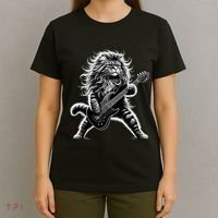 Rock And Roll Cat Playing Guitar T-Shirt thumb 4