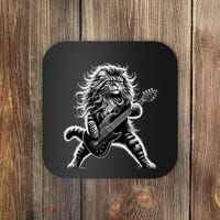 Rock And Roll Cat Playing Guitar Coaster thumb 0