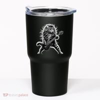 Rock And Roll Cat Playing Guitar Tumbler thumb 0
