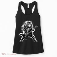 Rock And Roll Cat Playing Guitar Women's Tank Top thumb 0