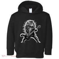Rock And Roll Cat Playing Guitar Toddler Hoodie thumb 0