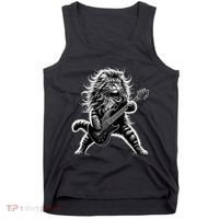 Rock And Roll Cat Playing Guitar Tank Top thumb 0