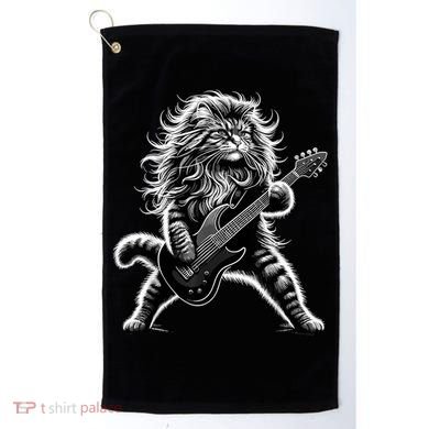 Rock And Roll Cat Playing Guitar Golf Towel