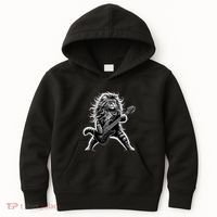 Rock And Roll Cat Playing Guitar Kids Hoodie thumb 0