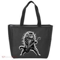 Rock And Roll Cat Playing Guitar Tote Bag thumb 0