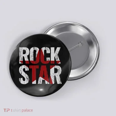 Rock And Roll Star Button