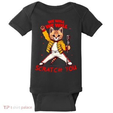 Rock And Roll Cat Classic Rock & Roll Design Baby Bodysuit
