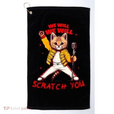 Rock And Roll Cat Classic Rock & Roll Design Golf Towel