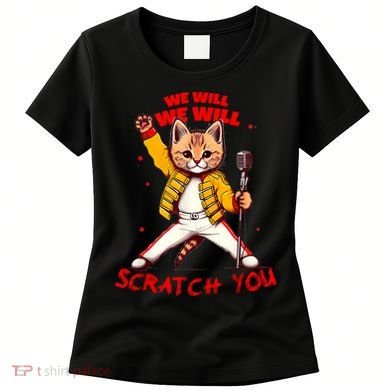 Rock And Roll Cat Classic Rock & Roll Design Women's T-Shirt