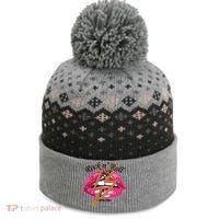 Rock And Roll Never Dies Lips The Baniff Cuffed Pom Beanie thumb 0