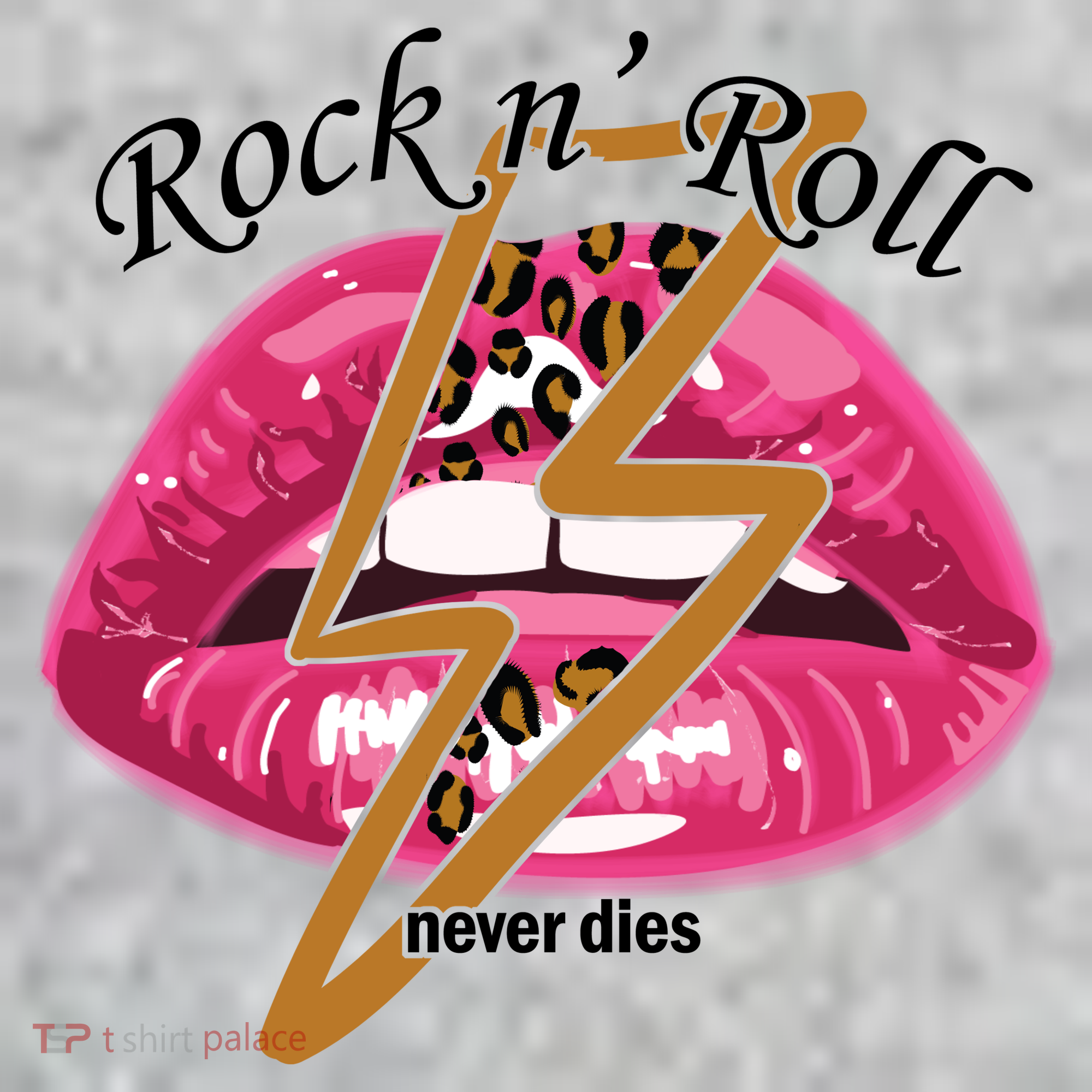 Rock And Roll Never Dies Lips The Baniff Cuffed Pom Beanie
