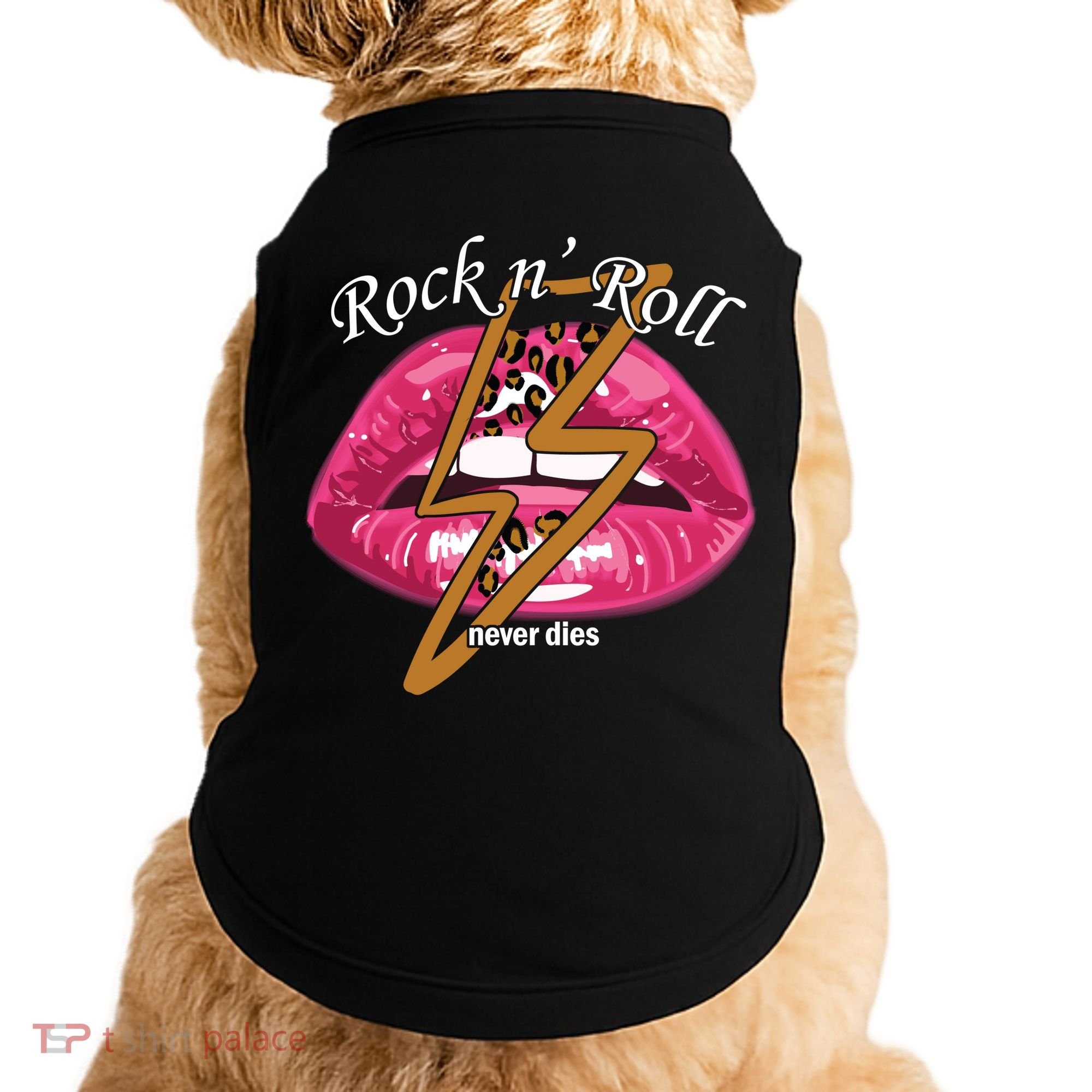 Rock And Roll Never Dies Lips Doggie Tank